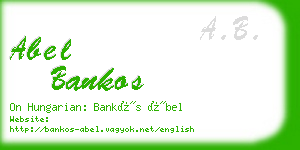 abel bankos business card
